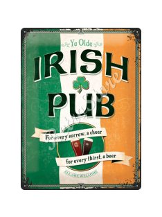 Retró Fém Tábla - Irish Pub - Ír Kocsma Dombornyomott