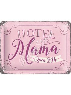 Retró Fém Tábla - Mama Hotel, Anya Hotel Dombornyomott