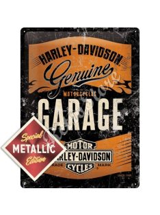   Retró Fém Tábla - Harley-Davidson Garage, Garázs Dombornyomott