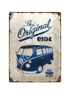   Retró Fém Tábla - Volkswagen VW T1 Busz Reklámtábla Dombornyomott