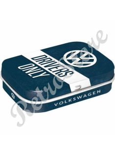   Retró Cukorkás Fémdoboz - Volkswagen VW Drivers Only Dombornyomott