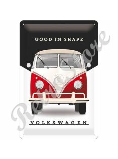   Retró Fém Tábla - Volkswagen VW T1 Busz Reklámtábla Dombornyomott