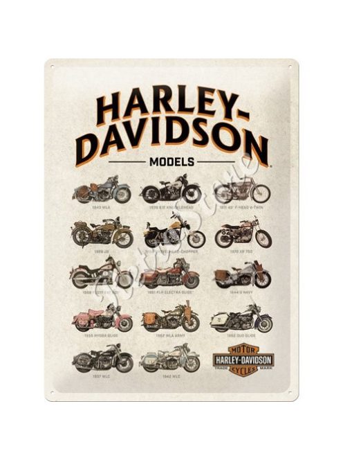 Retró Fém Tábla - Harley-Davidson Motorok Reklámtábla Dombornyomott