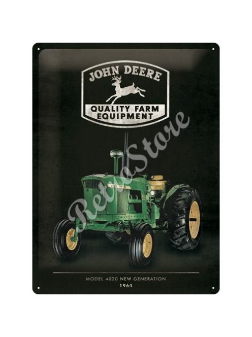 Retró Fém Tábla - John Deere Reklámtábla Dombornyomott