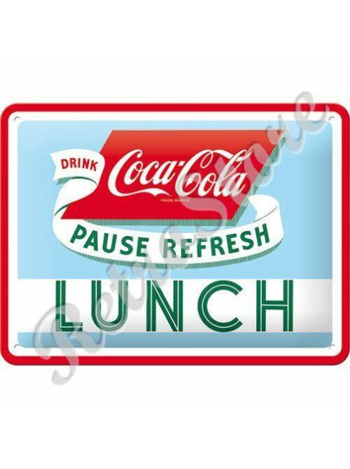 Retró Fém Tábla - Coca-Cola - Lunch Dombornyomott