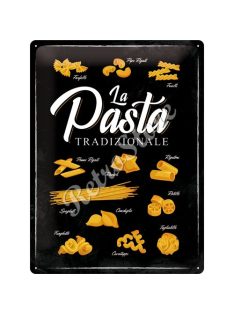 Retró Fém Tábla - Pasta, Tészták Dombornyomott