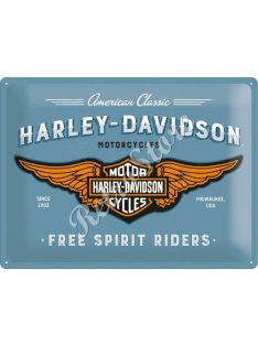   Retró Fém Tábla - Harley-Davidson Motor Logó Reklámtábla Dombornyomott