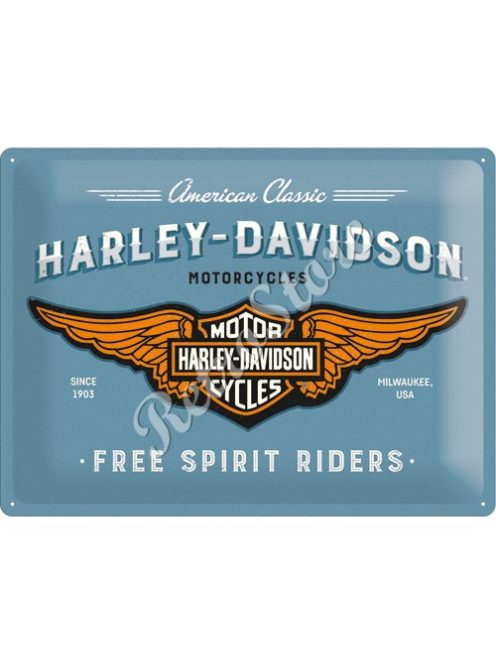 Retró Fém Tábla - Harley-Davidson Motor Logó Reklámtábla Dombornyomott