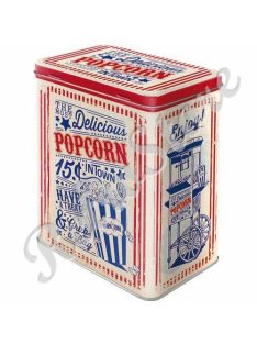 Retró Fémdoboz - Popcorn Dombornyomott