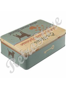   Retró Fémdoboz - A ház nem otthon kutya nélkül Dombornyomott