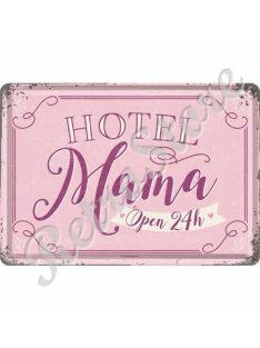 Retró Fém Képeslap - Mama Hotel, Anya Hotel