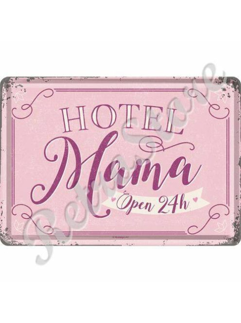 Retró Fém Képeslap - Mama Hotel, Anya Hotel