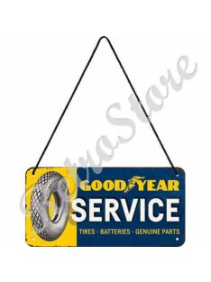   Retró Fém Tábla - Goodyear Service, Gumi szerviz Dombornyomott