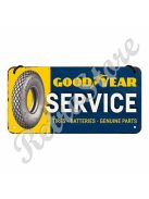 Retró Fém Tábla - Goodyear Service, Gumi szerviz Dombornyomott