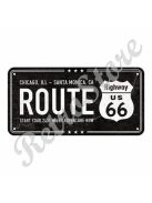 Retró Fém Tábla - U.S. Route 66 Dombornyomott