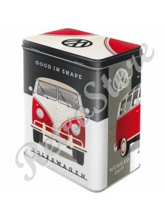 Retró Fémdoboz - Volkswagen VW T1 Busz Dombornyomott