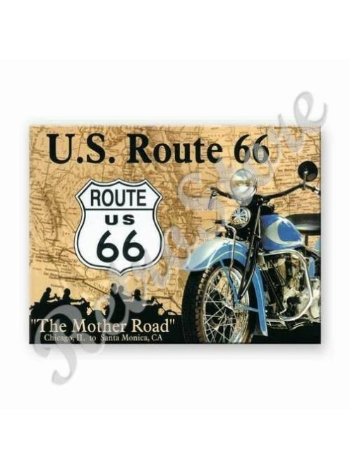 Fém Hűtőmágnes - U.S. Route 66