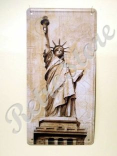 Retró Fém Tábla - New York - Szabadság-szobor 
