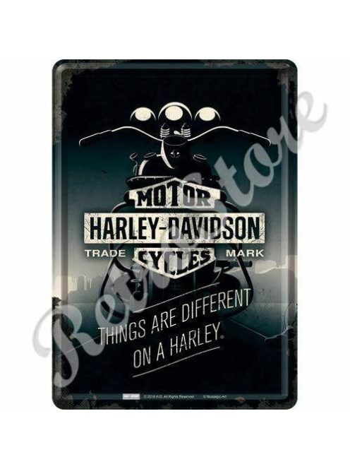 Retró Fém Képeslap - Harley-Davidson Motor