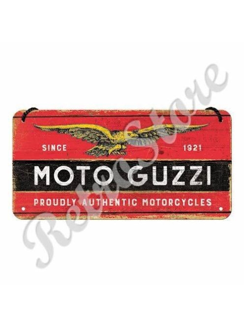 Retró Fém Tábla - Moto Guzzi Dombornyomott