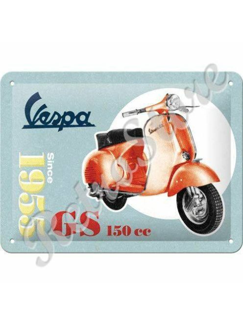 Retró Fém Tábla - Vespa Dombornyomott