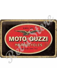 Retró Fém Tábla - Moto Guzzi Dombornyomott