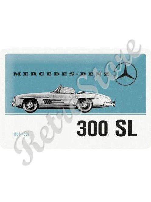 Retró Fém Tábla - Mercedes-Benz 300 SL Dombornyomott