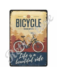  Retró Fém Tábla - Bicycle - Bicikli - Kerékpár Dombornyomott