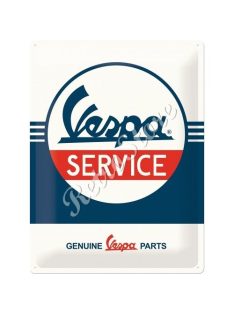 Retró Fém Tábla - Vespa Service, Szerviz Dombornyomott