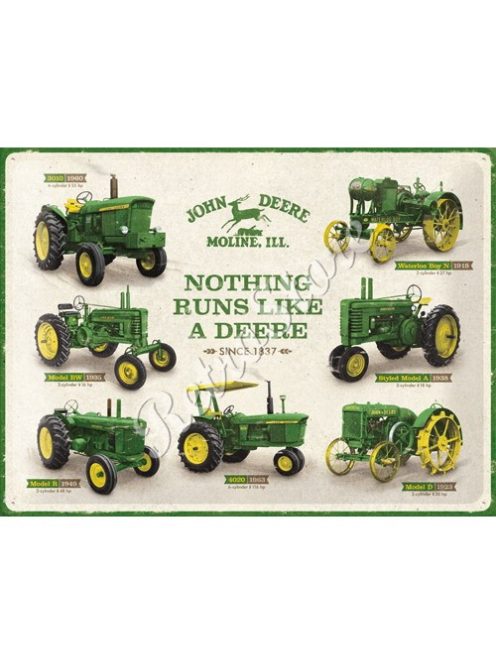 Retró Fém Tábla - John Deere Reklámtábla Dombornyomott