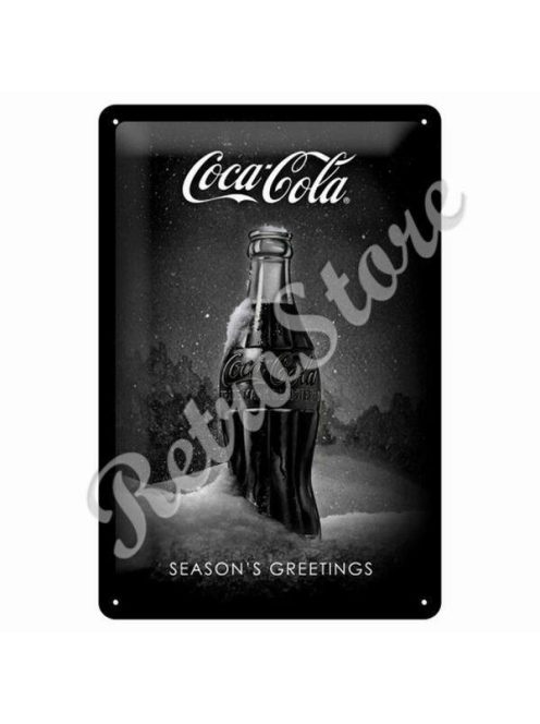 Retró Fém Tábla - Coca-Cola Palack Winter Edition Dombornyomott