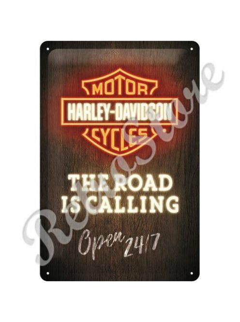 Retró Fém Tábla - Harley-Davidson Motor Dombornyomott