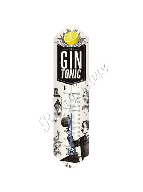 Retró Fém Hőmérő - Gin Tonic