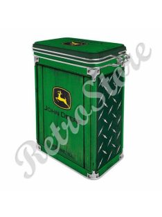  Retró Fémdoboz Csatos, Aromazárós - John Deere Dombornyomott