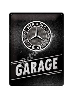   Retró Fém Tábla - Mercedes-Benz Garage, Garázs Dombornyomott