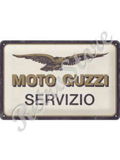 Retró Fém Tábla - Moto Guzzi Dombornyomott Méretek: 20 x 30 cm