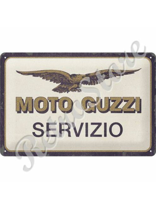 Retró Fém Tábla - Moto Guzzi Dombornyomott Méretek: 20 x 30 cm