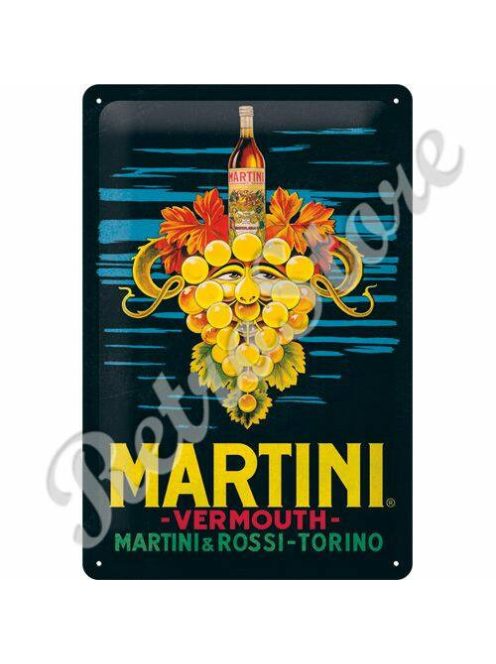 Retró Fém Tábla - Martini Dombornyomott Méretek: 20 x 30 cm