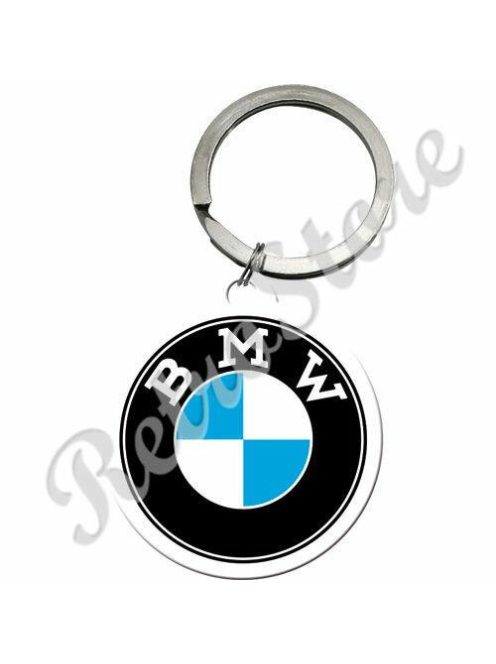 Retró Fém Kulcstartó - BMW