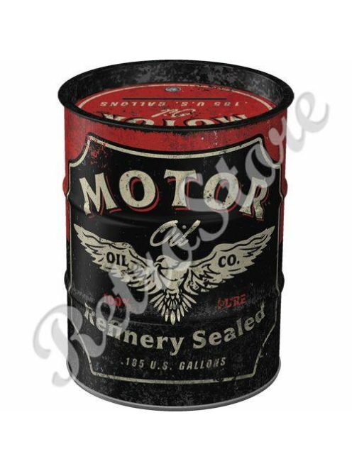 Retró Fém Persely - Olajos hordó - Motor Oil