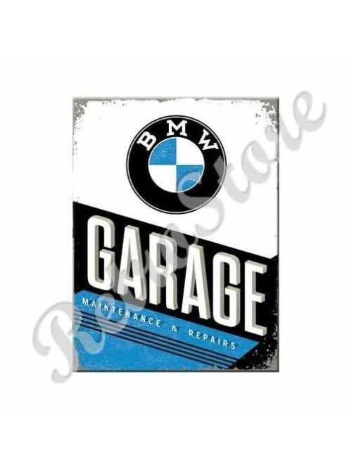 Fém Hűtőmágnes - BMW Garage, Garázs