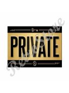 Fém Hűtőmágnes - Private - Privát