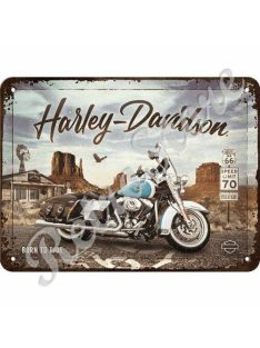 Retró Fém Tábla - Harley-Davidson Motor Dombornyomott