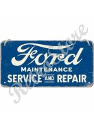 Retró Fém Tábla - Ford Service & Repair, szerviz, Javítás Dombornyomott Méretek: 10 x 20 cm