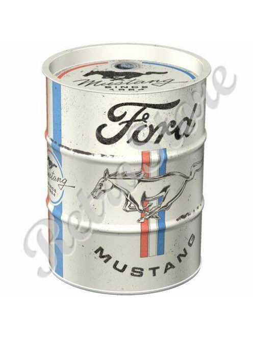 Retró Fém Persely - Olajos hordó - Ford Mustang