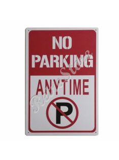 Retró Fém Tábla - No Parking, Parkolni Tilos!