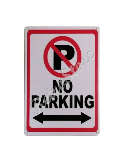 Retró Fém Tábla - No Parking, Parkolni Tilos!