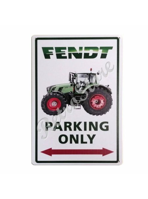 Retró Fém Tábla - Fendt Traktor Parkoló