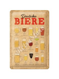 Retró Fém Tábla - Bier, Sör Dombornyomott