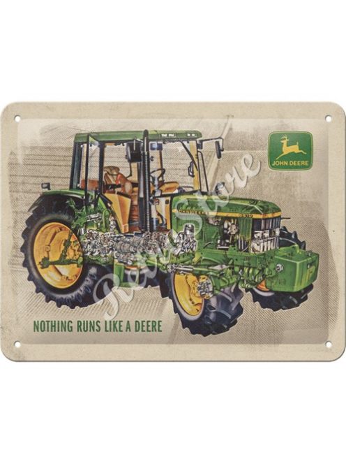 Retró Fém Tábla - John Deere Traktor Dombornyomott